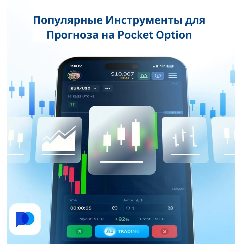 Популярные инструменты для прогноза на Pocket Option.