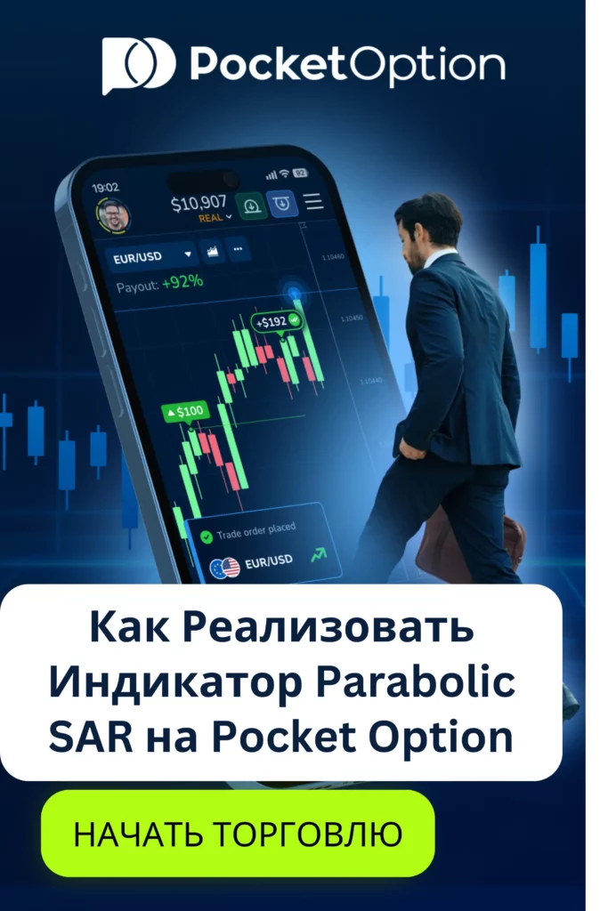 Реализация индикатора Parabolic SAR на Pocket Option.